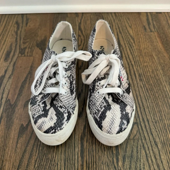 Superga Snakeskin Platform Sneakers size 6 - Picture 2 of 7